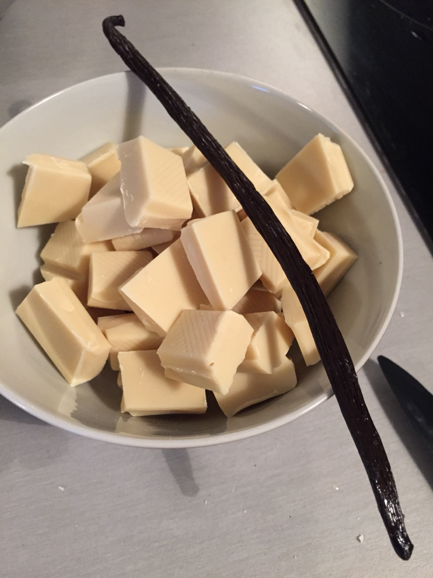 Bavarois chocolat blanc framboise 